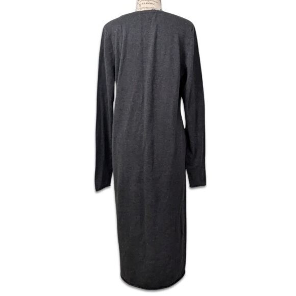 Something Navy Gray Knit Long Sleeve Sweater Dress M NEW Minimalist - Picture 3 of 8